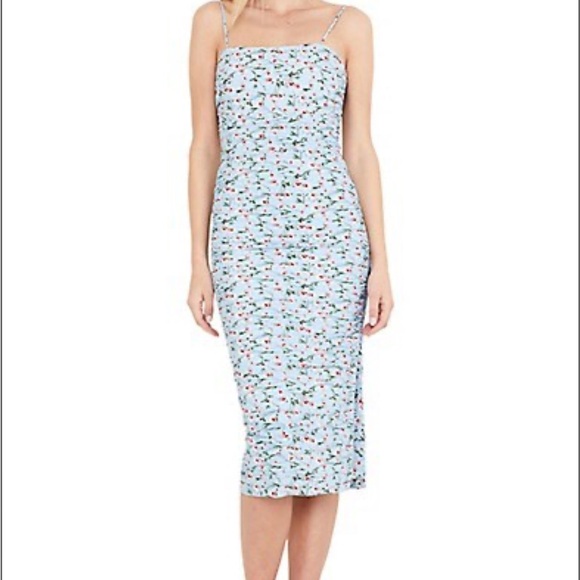 Bardot floral ruched midi dress - Picture 6 of 8